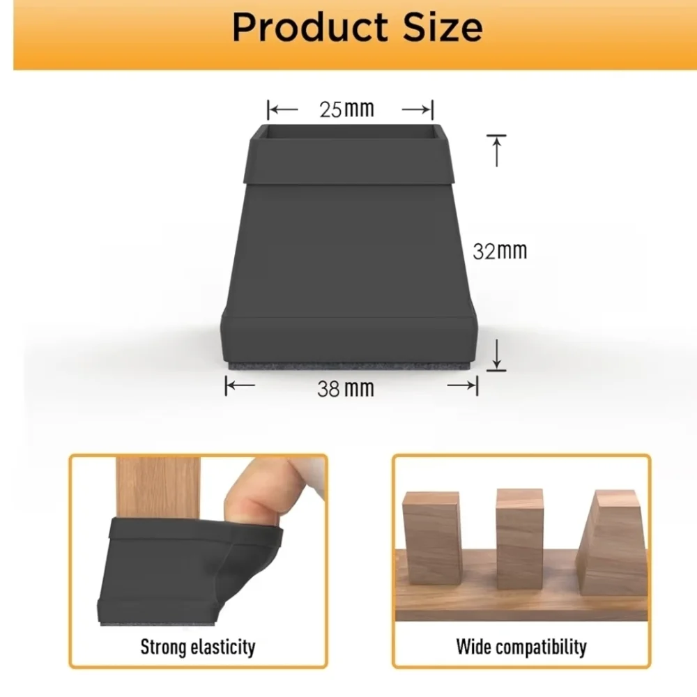 Black Furniture Leg Protectors